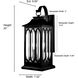 Mallorey 2 Light 20 inch Powder Coated Black Outdoor Wall Sconce